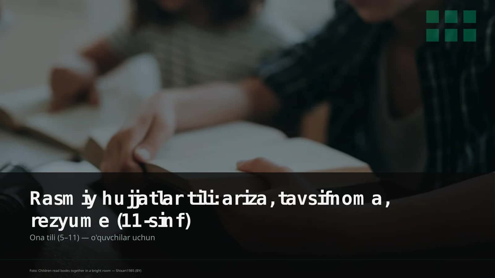 Rasmiy hujjatlar tili: ariza, tavsifnoma, rezyume (11-sinf)