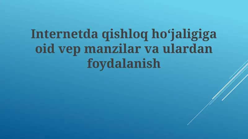Qishloq xoʻjaligi veb-saytlari