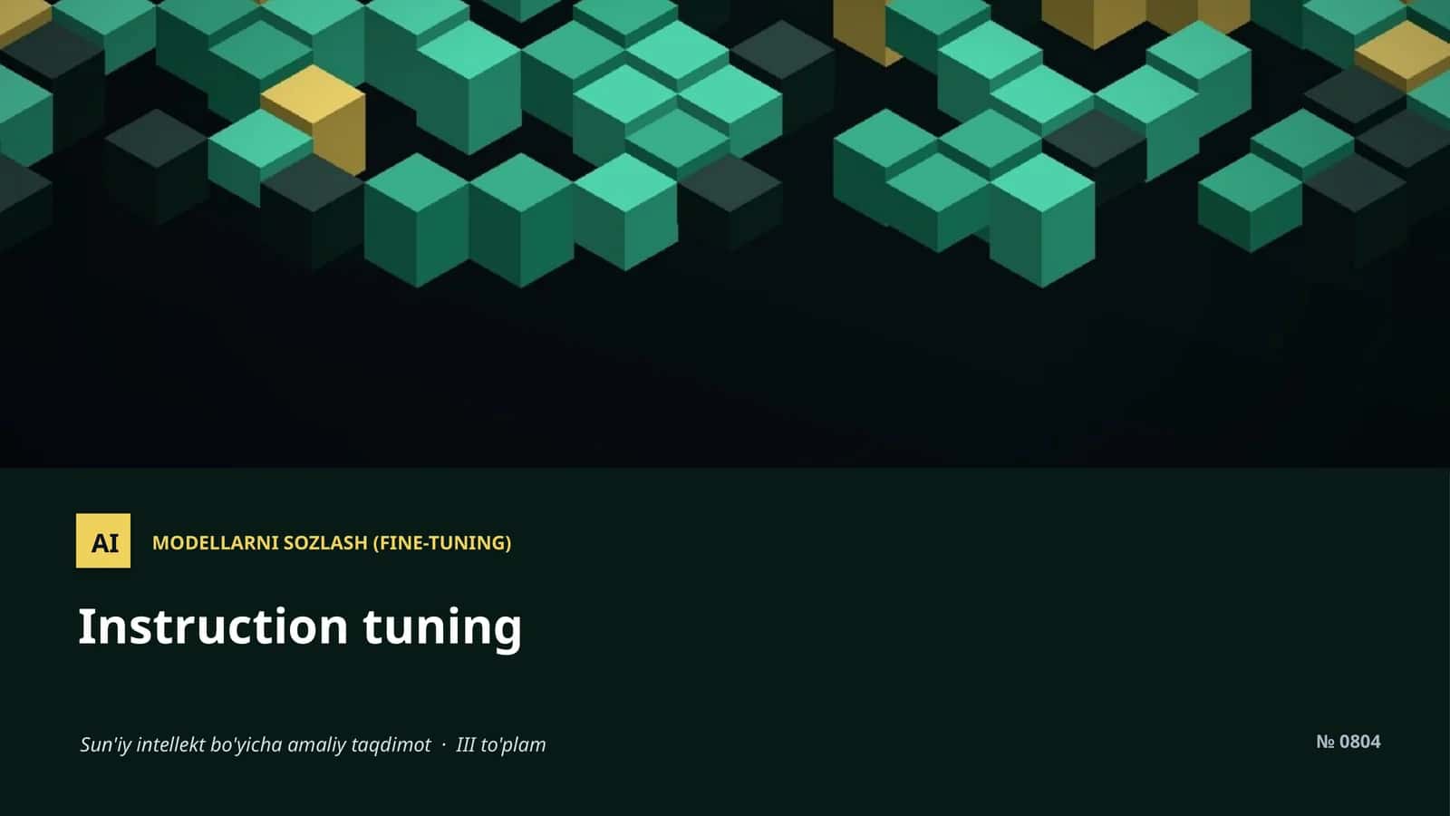 MODELLARNI SOZLASH (FINE-TUNING)