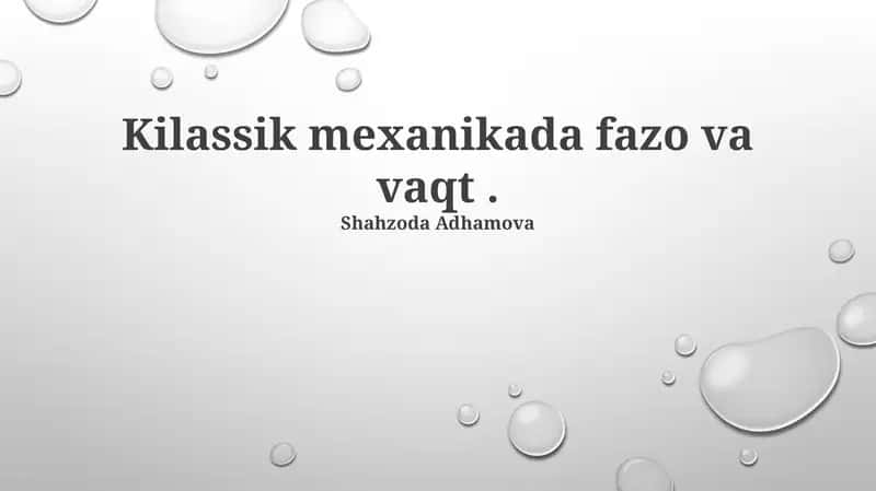 Mutlaq Fazo va Vaqt
