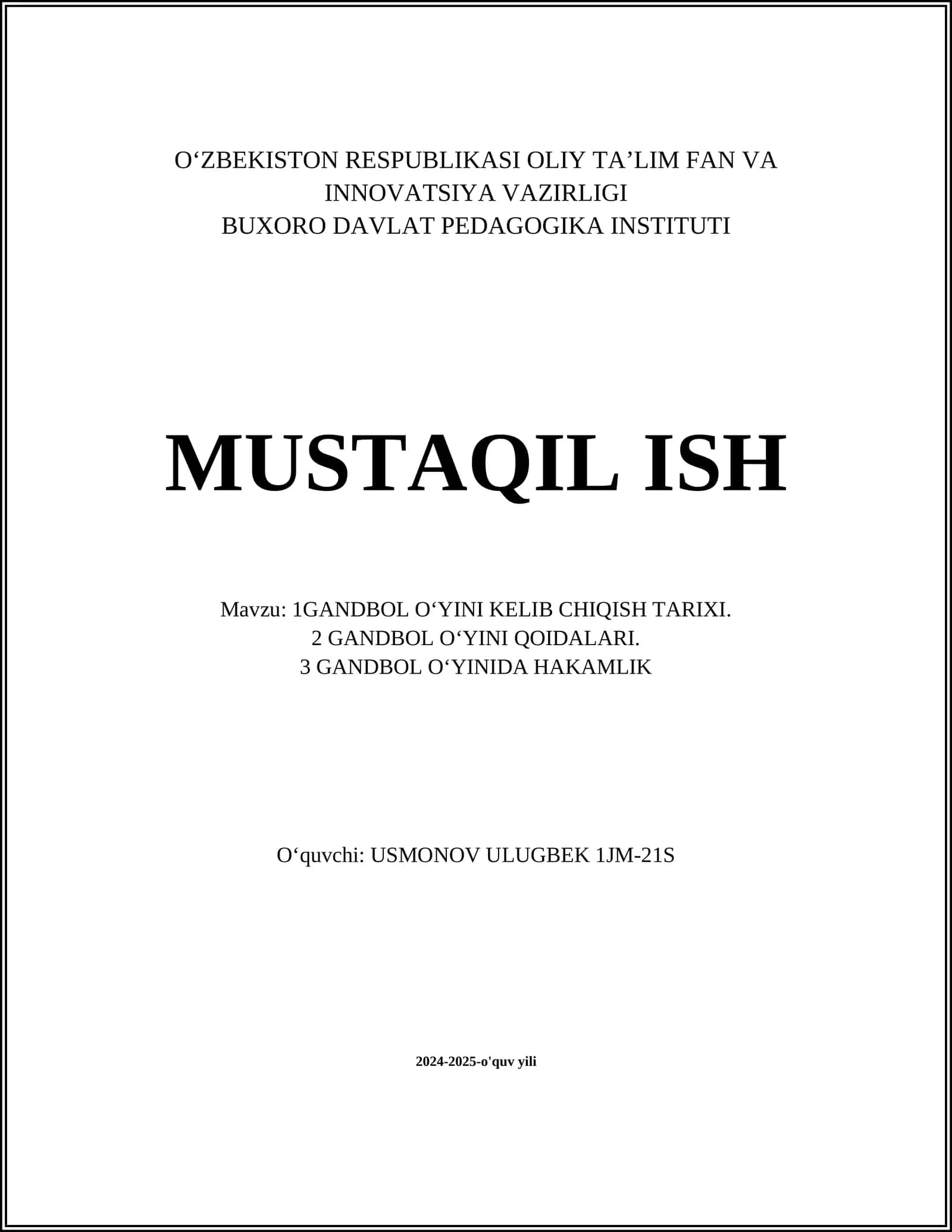 GANDHOL O'YINI TARIXI