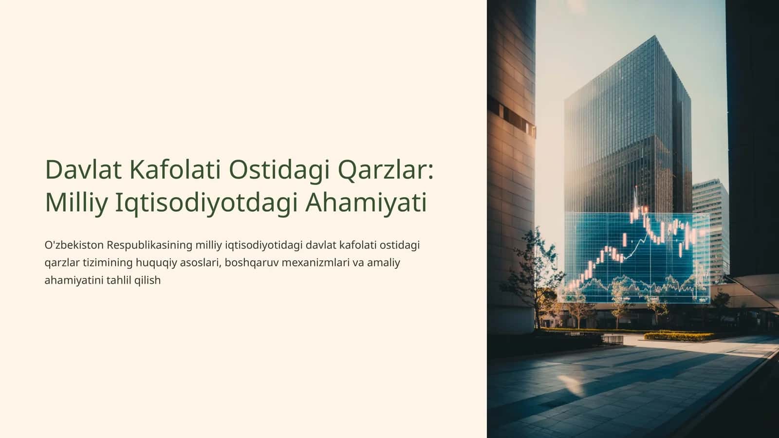 Davlat Kafolati Ostidagi Qarzlar:Milliy Iqtisodiyotdagi Ahamiyati