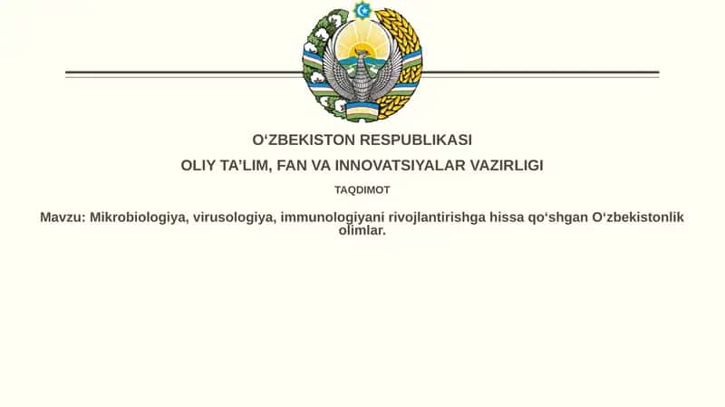 Mikrobiologiya, virusologiya, immunologiya