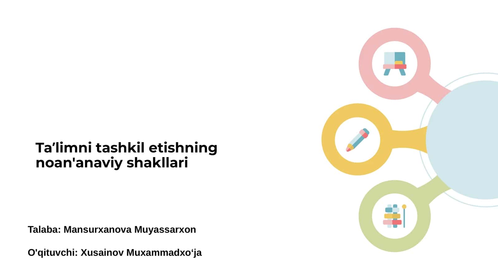 Taʼlimni tashkil etishning noan'anaviy shakllari