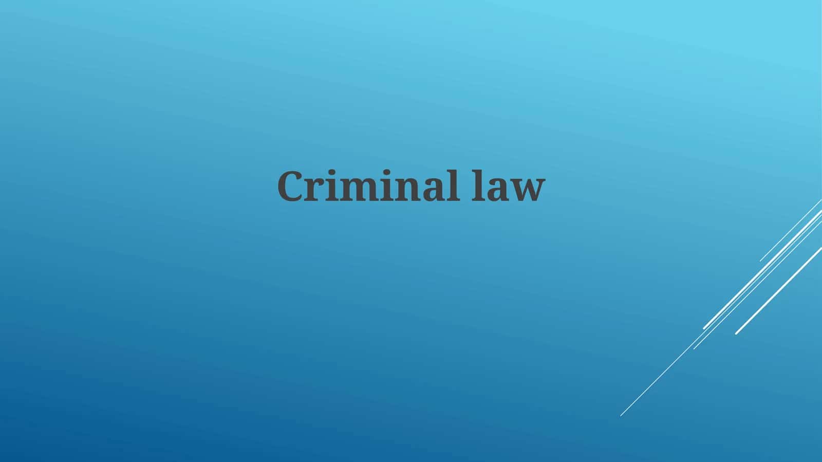 Criminallaw