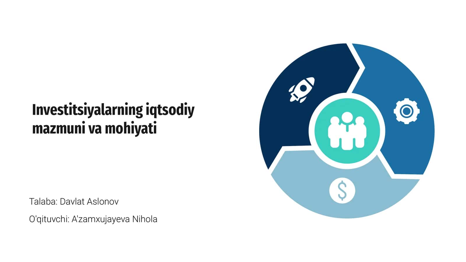 Investitsiyalarning iqtsodiy mazmuni va mohiyati