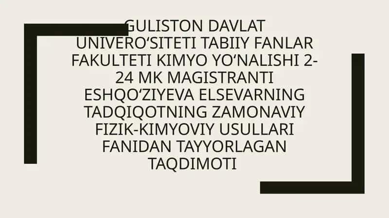 xromotografik usullar