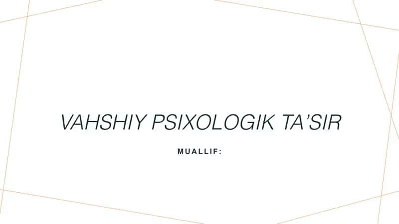 Vahshiy psixologik taʼsir