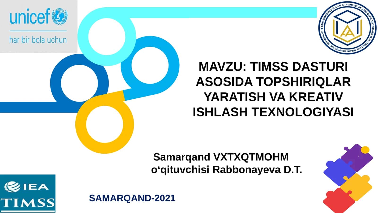 TIMSS DASTURI ASOSIDA TOPSHIRIQLAR YARATISH VA KREATIV ISHLASH TEXNOLOGIYASI