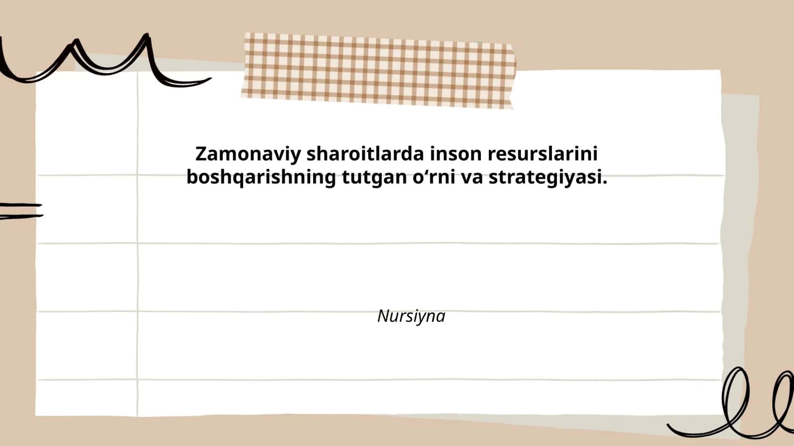 Inson resurslarini strategik boshqarish: qonuniyatlar va zamonaviy yondashuvlar