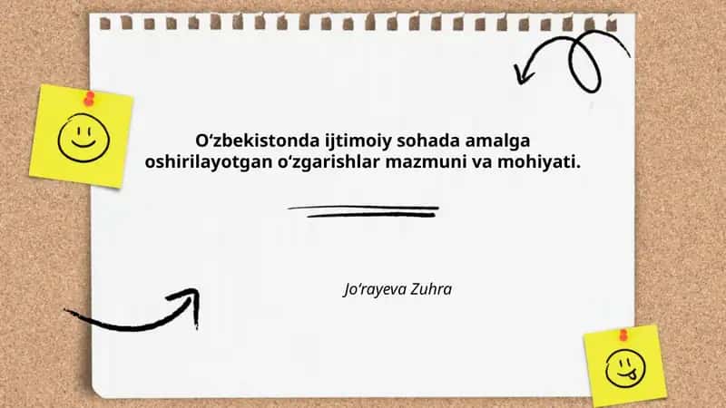 Ijtimoiy Sohada Amalga Oshirilayotgan O‘zgarishlar Mazmuni va Mohiyati