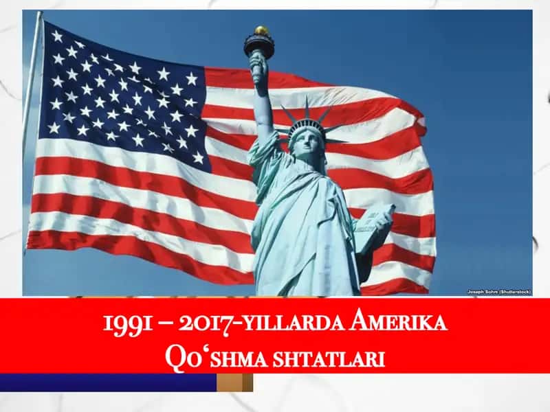 1991 – 2017-yillarda Amerika Qo‘shmashtatlari iqtisodiyo rivojlanishi haqida ma’lumotlar.