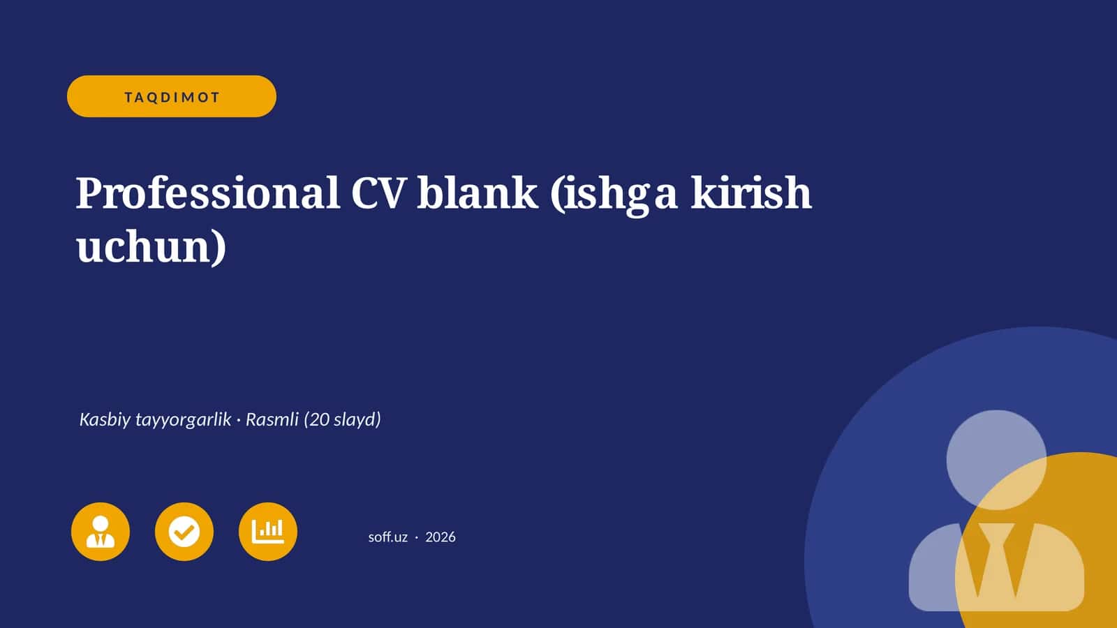 Professional CV blank (ishga kirish uchun)