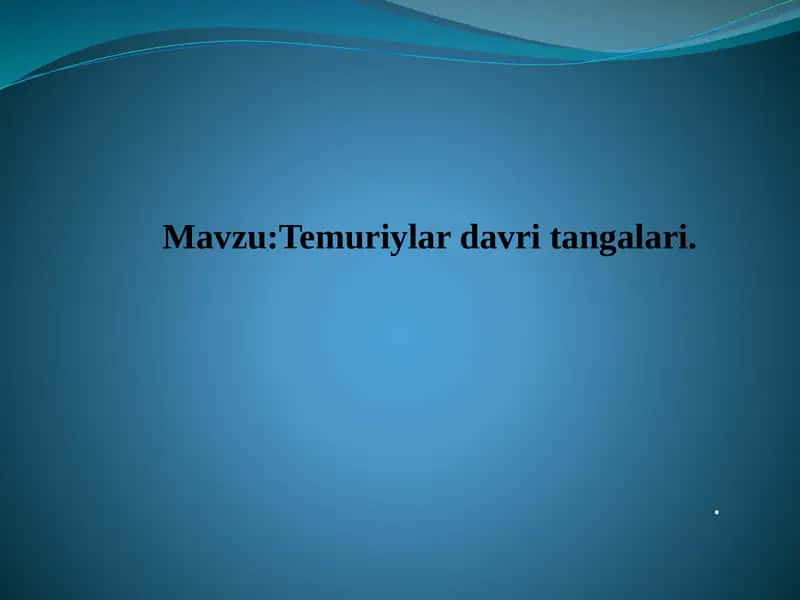 Temuriylar davri tangalari