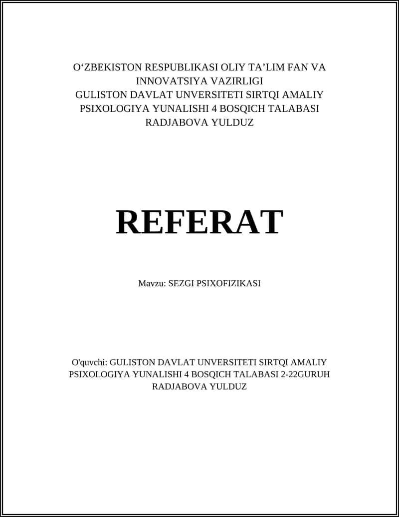 SEZGI PSIXOFIZIKASI