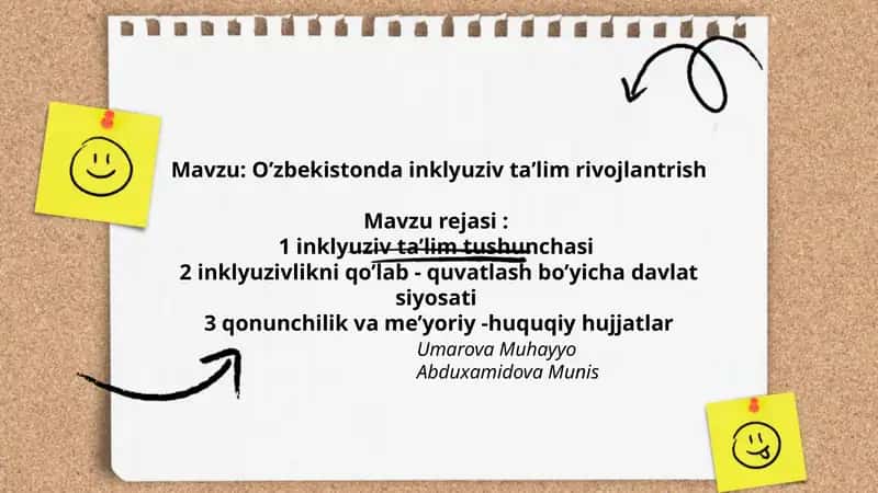 O’zbekistonda inklyuziv ta’lim rivojlantrish