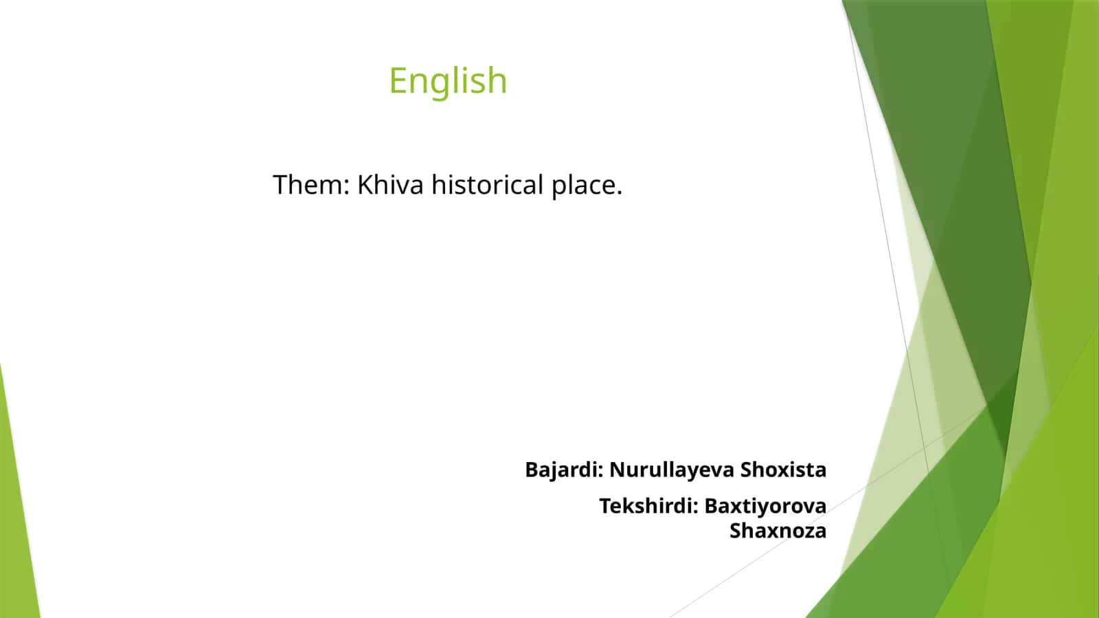 Xiva - historical place