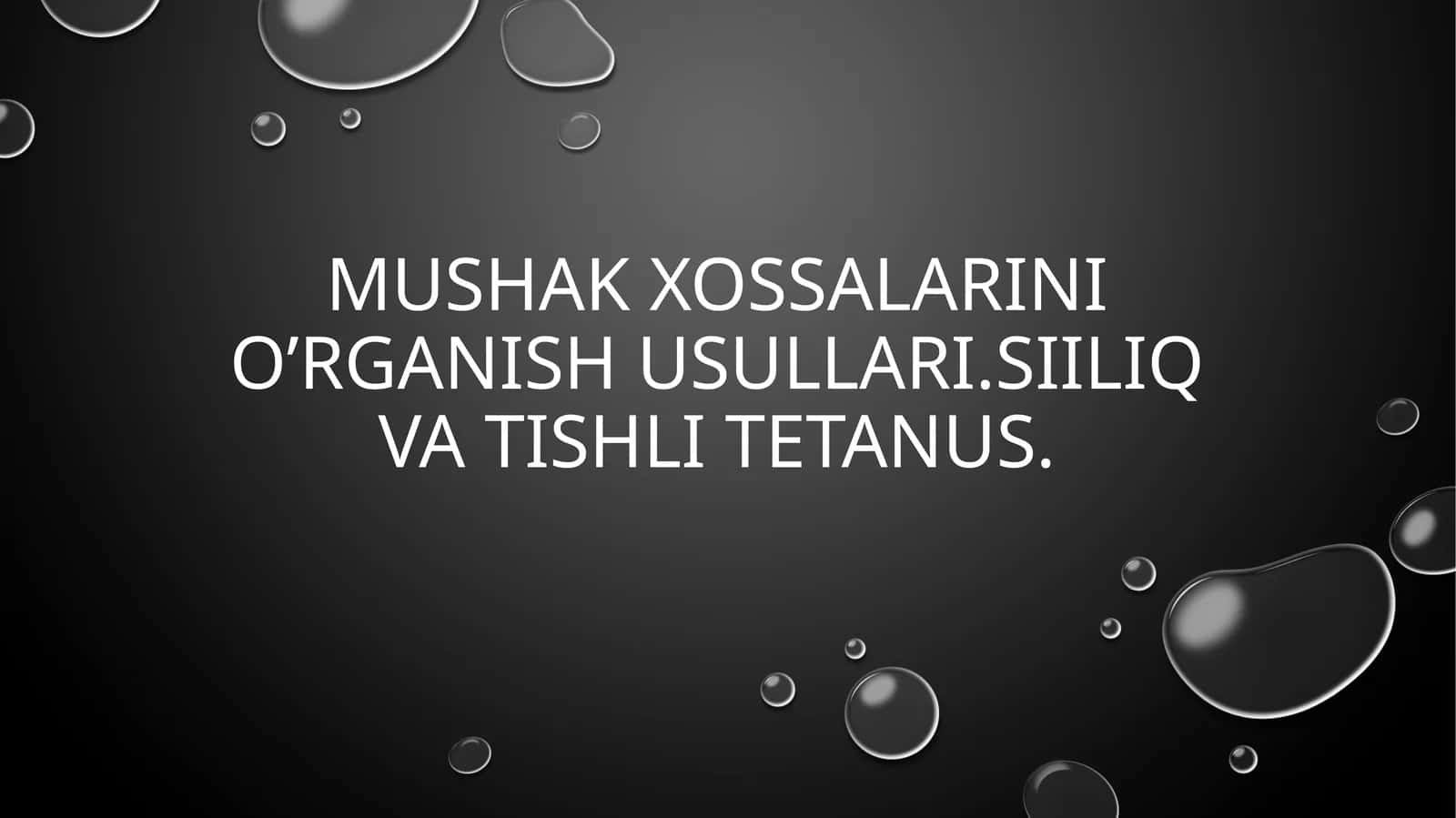 Skelet Muskullarining Fizioligik Xossalari