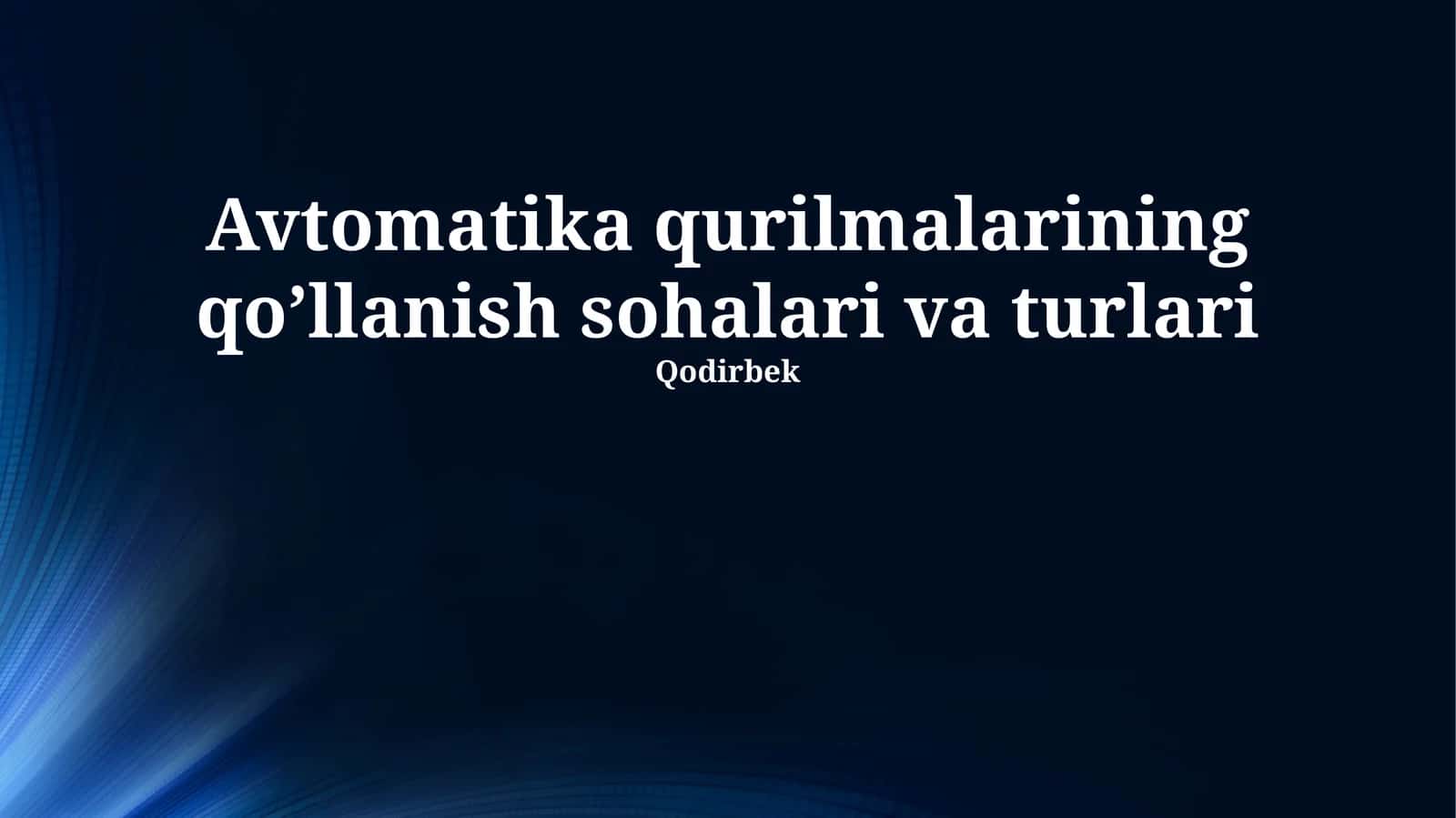Sanoat avtomatlashtirilishi