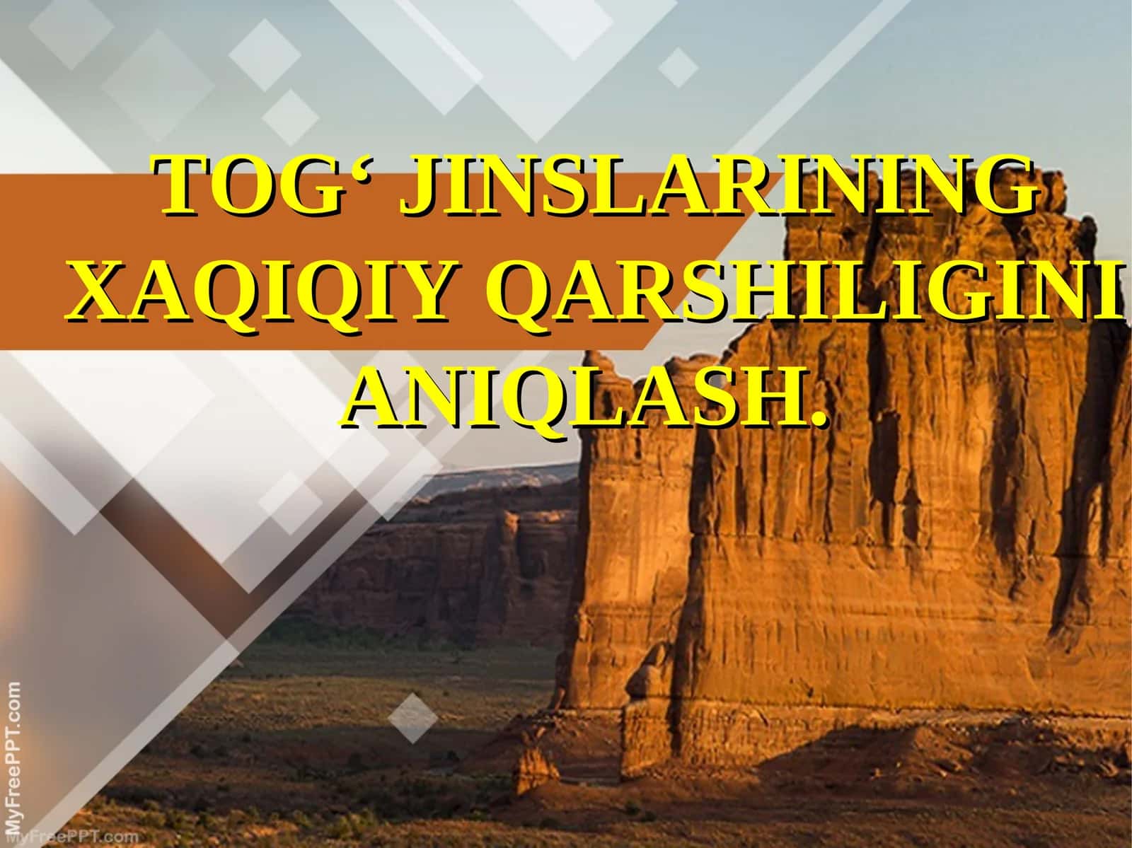 Togʻ jinslarining xaqiqiy qarshiligini aniqlash