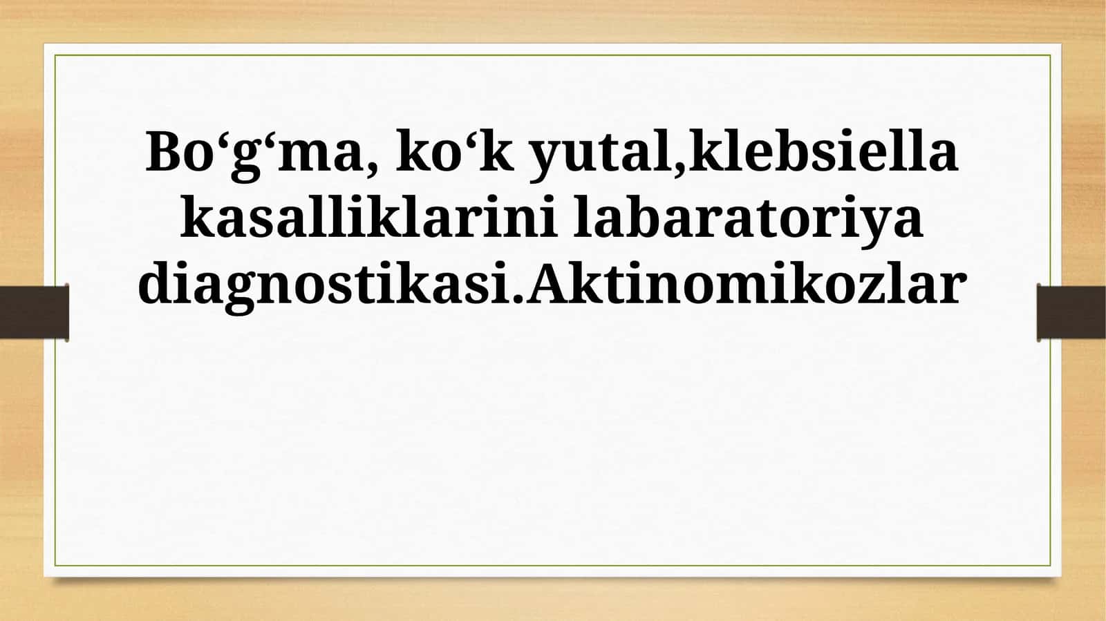 Aktinomikozlar