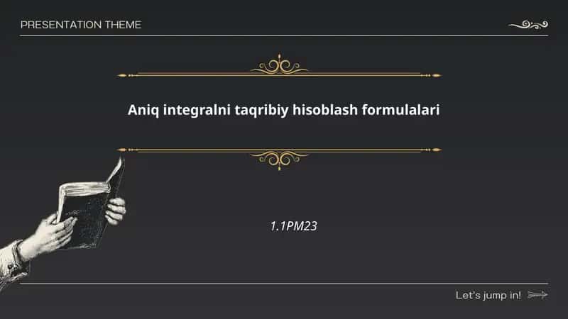 Aniq integralni taqribiy hisoblash formulalari