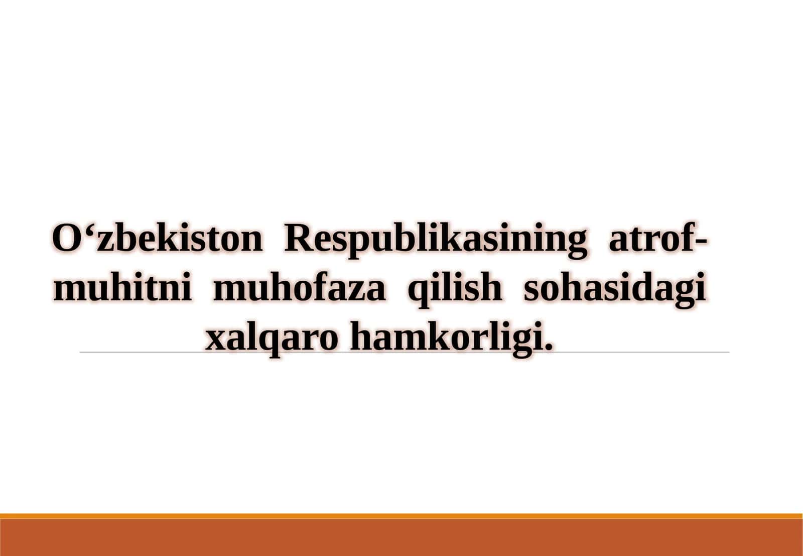 Xalqaro Ekologik Huquqning Asosiy Tamoyillari