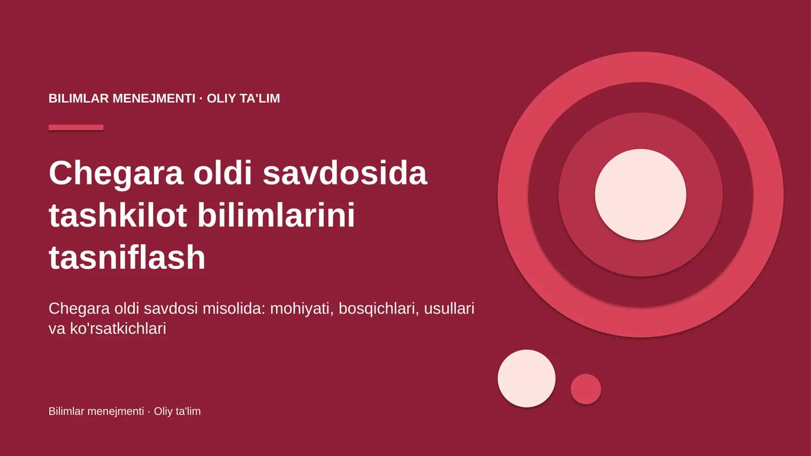chegara oldi savdosida tashkilot bilimlarini tasniflash 8295