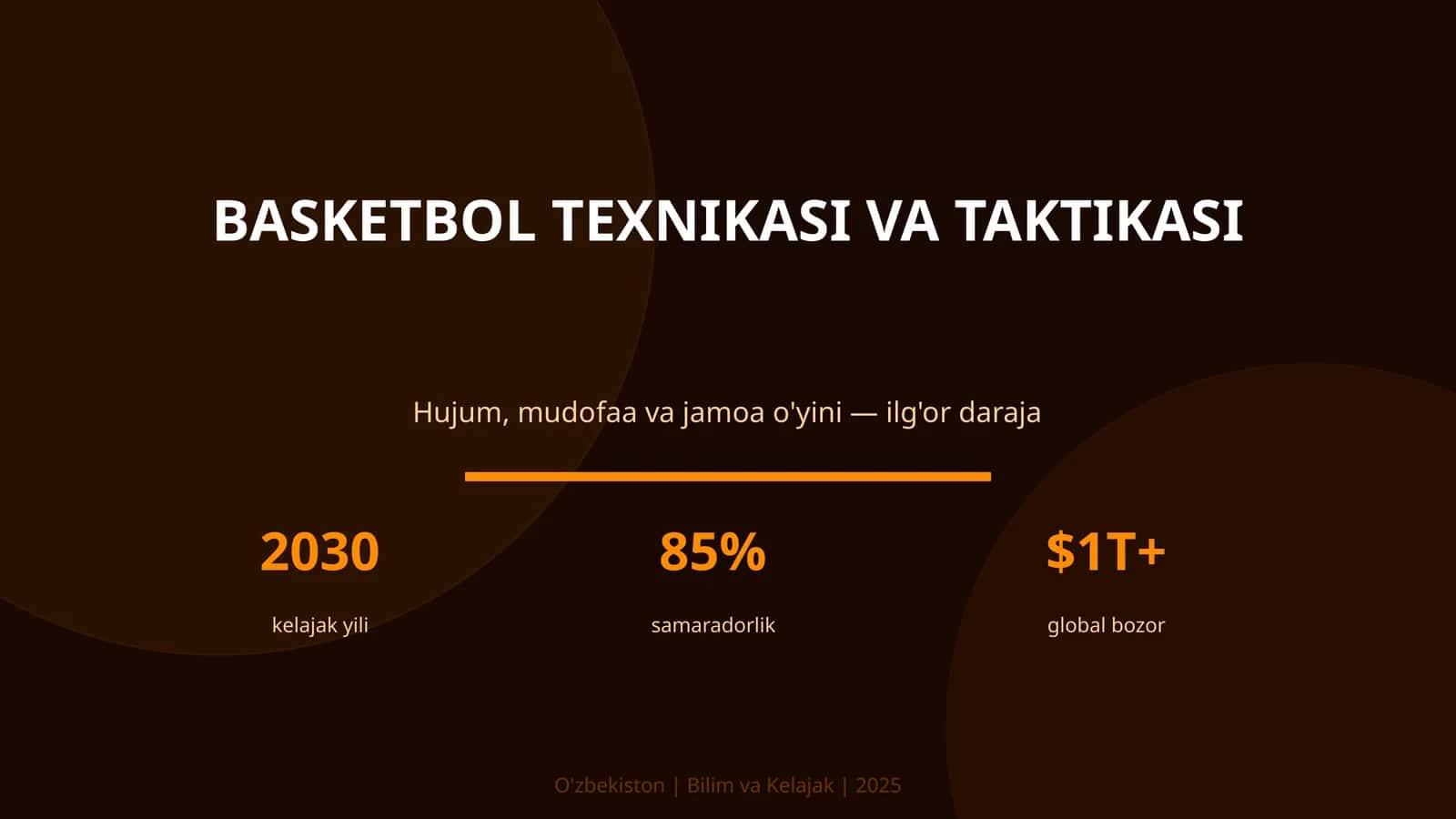 BASKETBOL TEXNIKASI VA TAKTIKASI