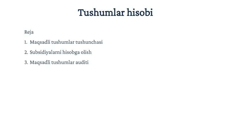 Tushumlarhisobi