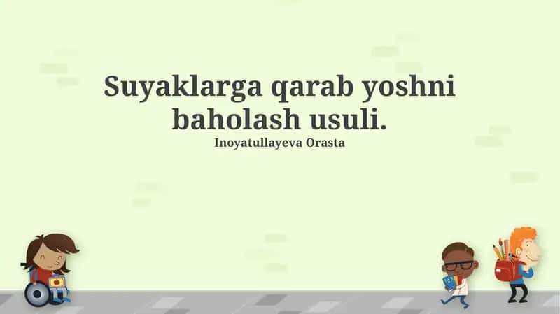 Suyaklarga qarab yoshni baholash usuli