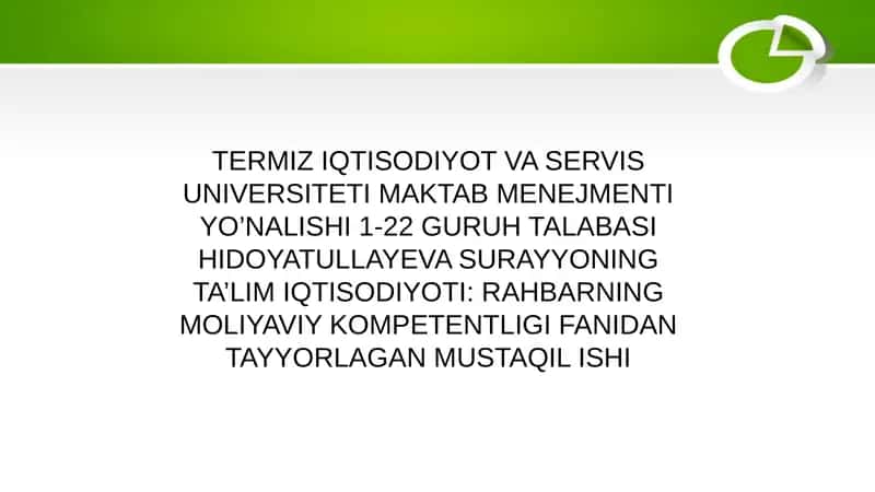 Dunyo davlatlarida ta`limni moliyalashtirishning keng tarqalgan usuli