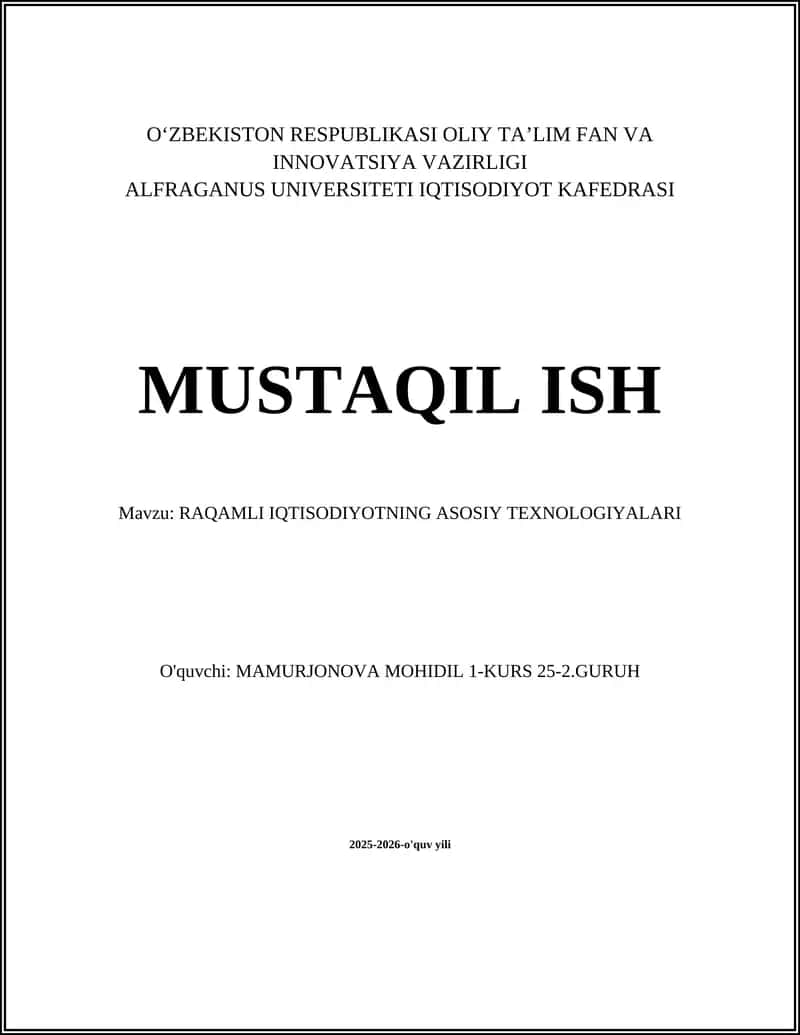 Sun'iy intellekt va mashinani o'rganish texnologiyalari