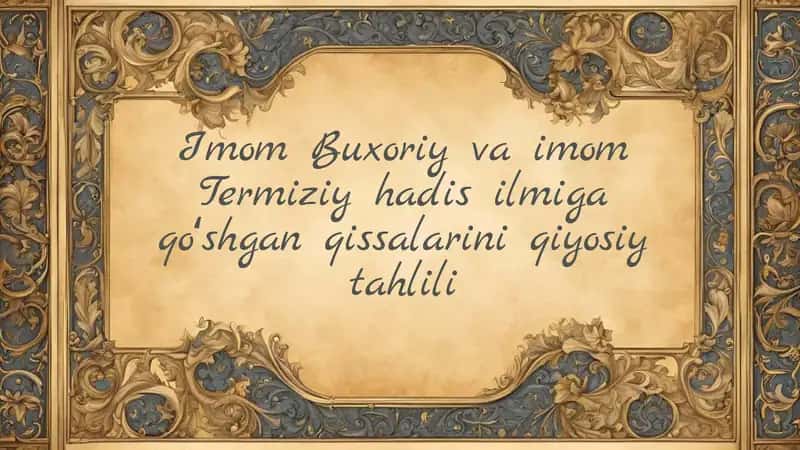 Imom Buxoriy va imom Termiziy qissalari tahlili
