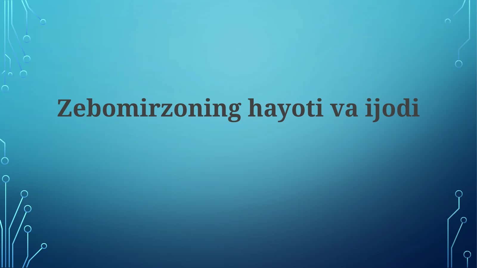Zebomirzoninghayotivaijodi