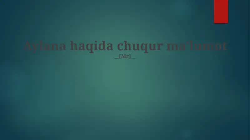 Aylana haqida chuqur ma'lumot