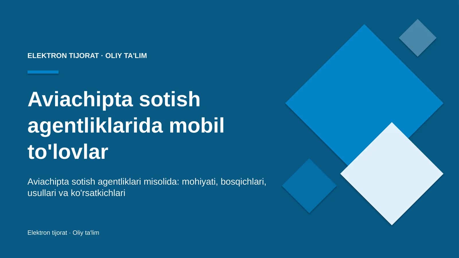 Mobil to'lovlar: mohiyati