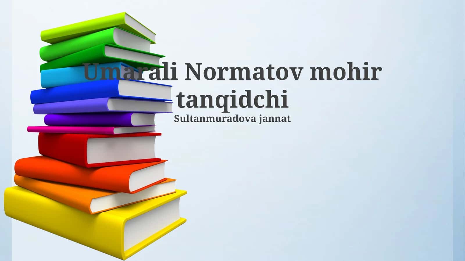 Umarali Normatovning tanqidiy faoliyatining asosiy yo'nalishlari