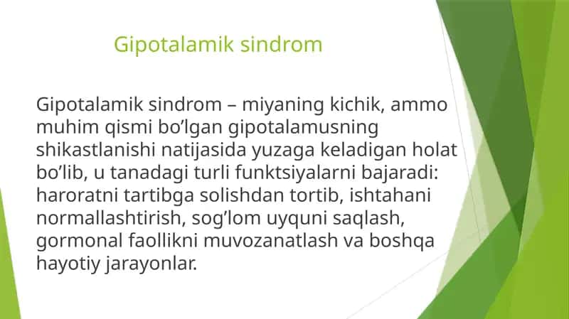 Gipotalamik sindrom