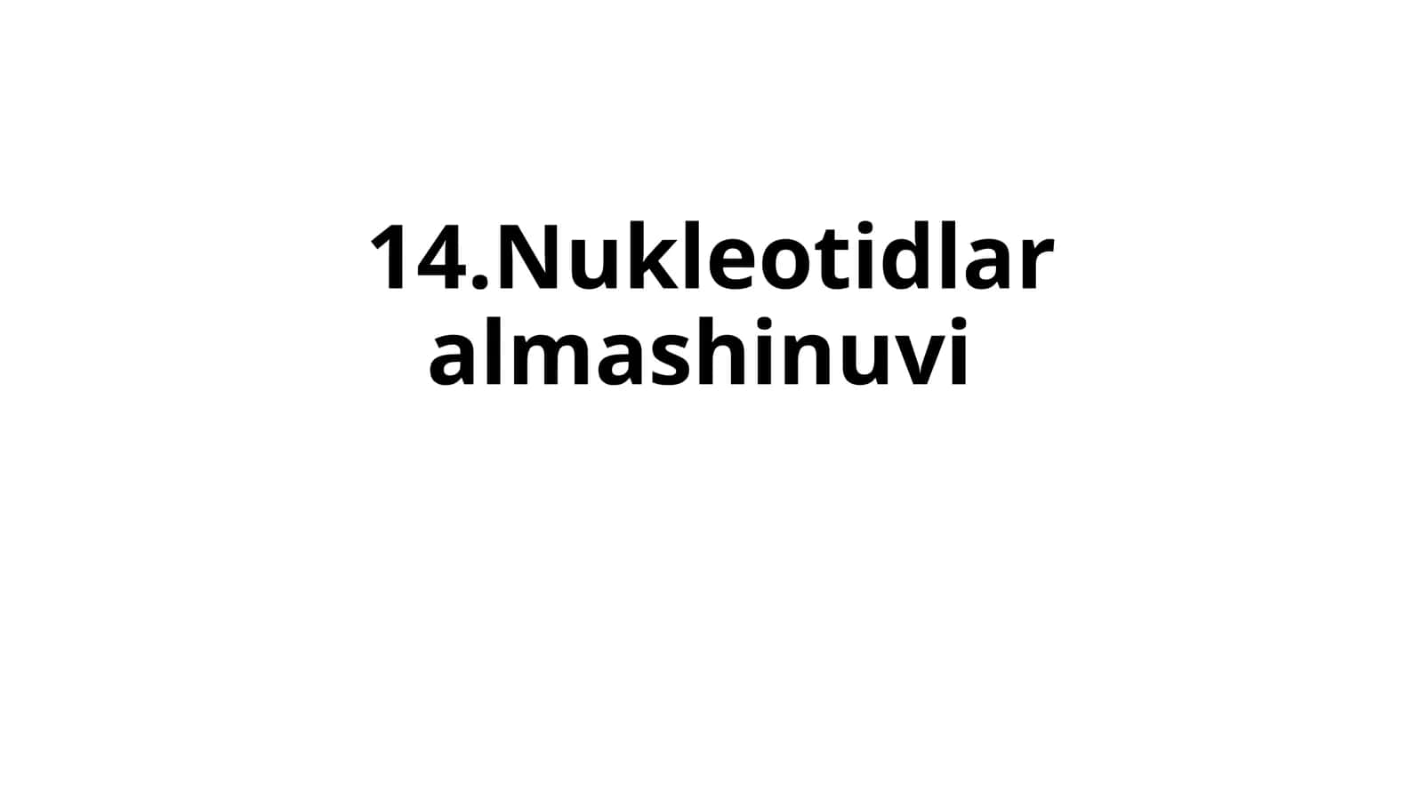 Nukleotidlar almashinuvi