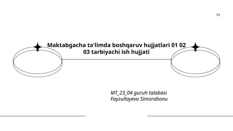 Maktabgacha ta'limda boshqaruv hujjatlari 01 02 03 tarbiyachi ish hujjati