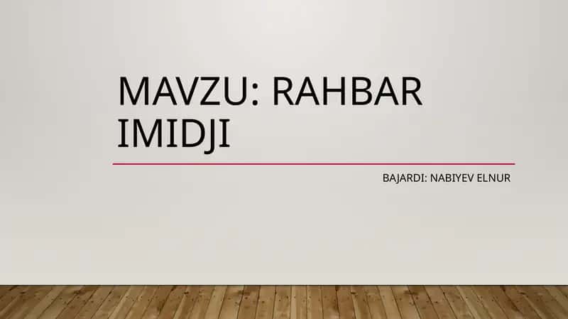 Rahbar imidji