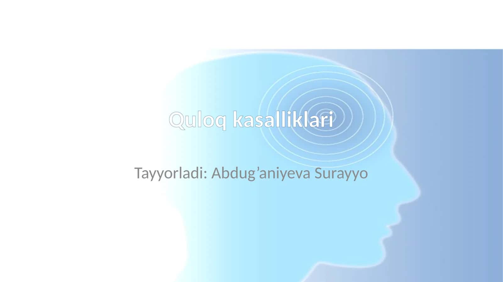 quloq kasalliklari