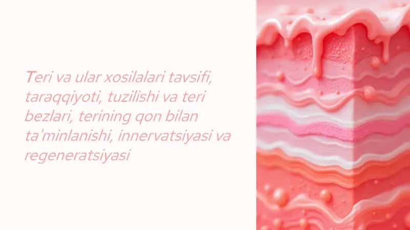Teri va ular xosilalari tuzilishi 18 ta list