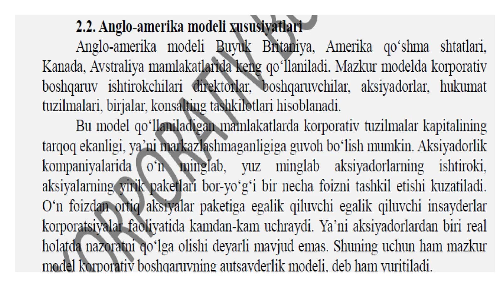 Korporativ boshqaruvning asosiy prinsiplari