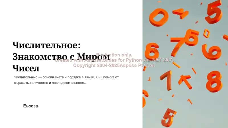 Числительное: Знакомство с Миром Чисел