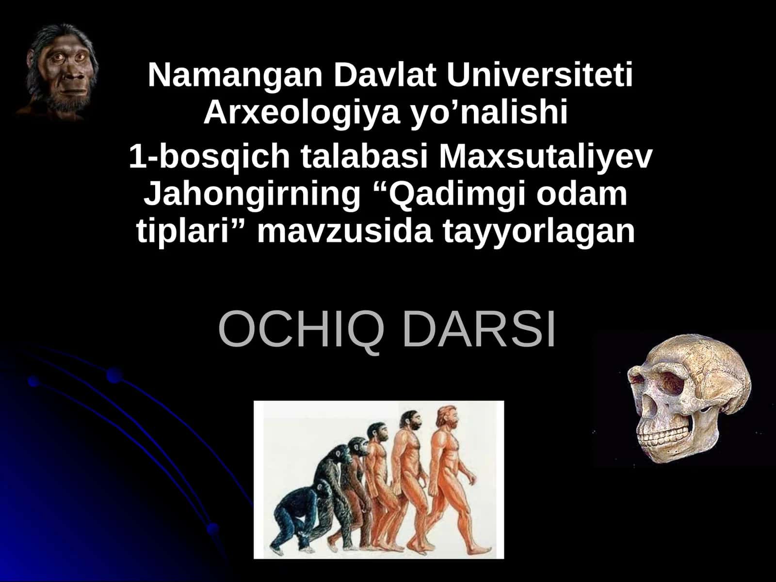 QADIMGI ODAM TIPLARI