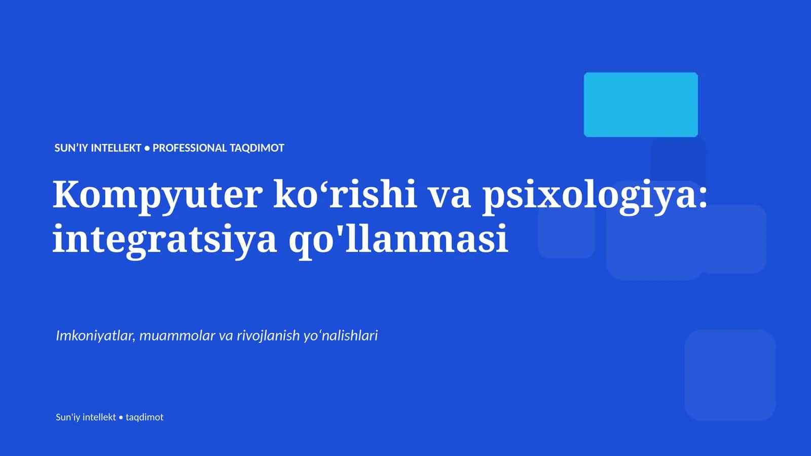 Kompyuter koʻrishi va psixologiya: integratsiya qo'llanmasi