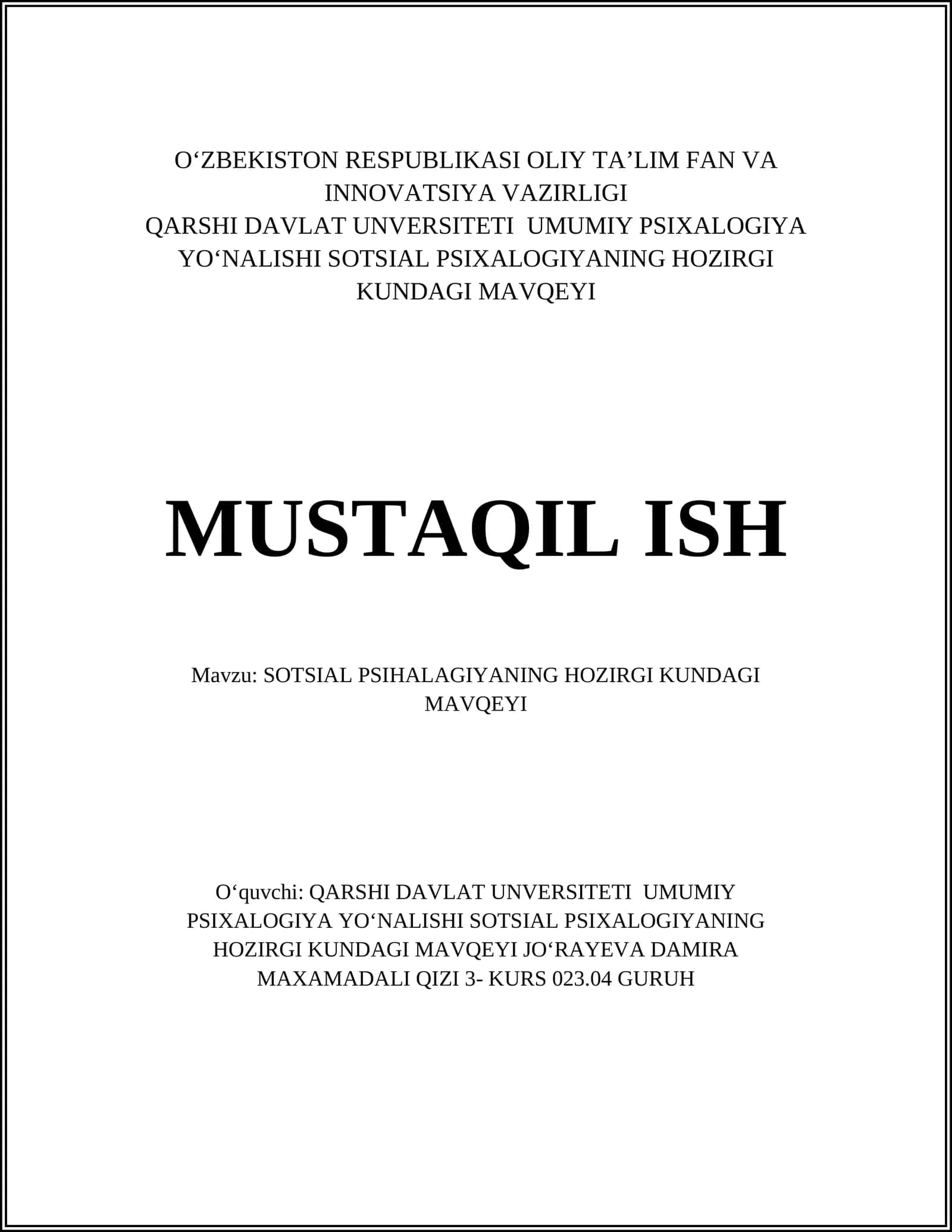 Sotsial Psixologiyada Sotsial Ta'sir va Shaxsiy Qaror Qabul Qilish