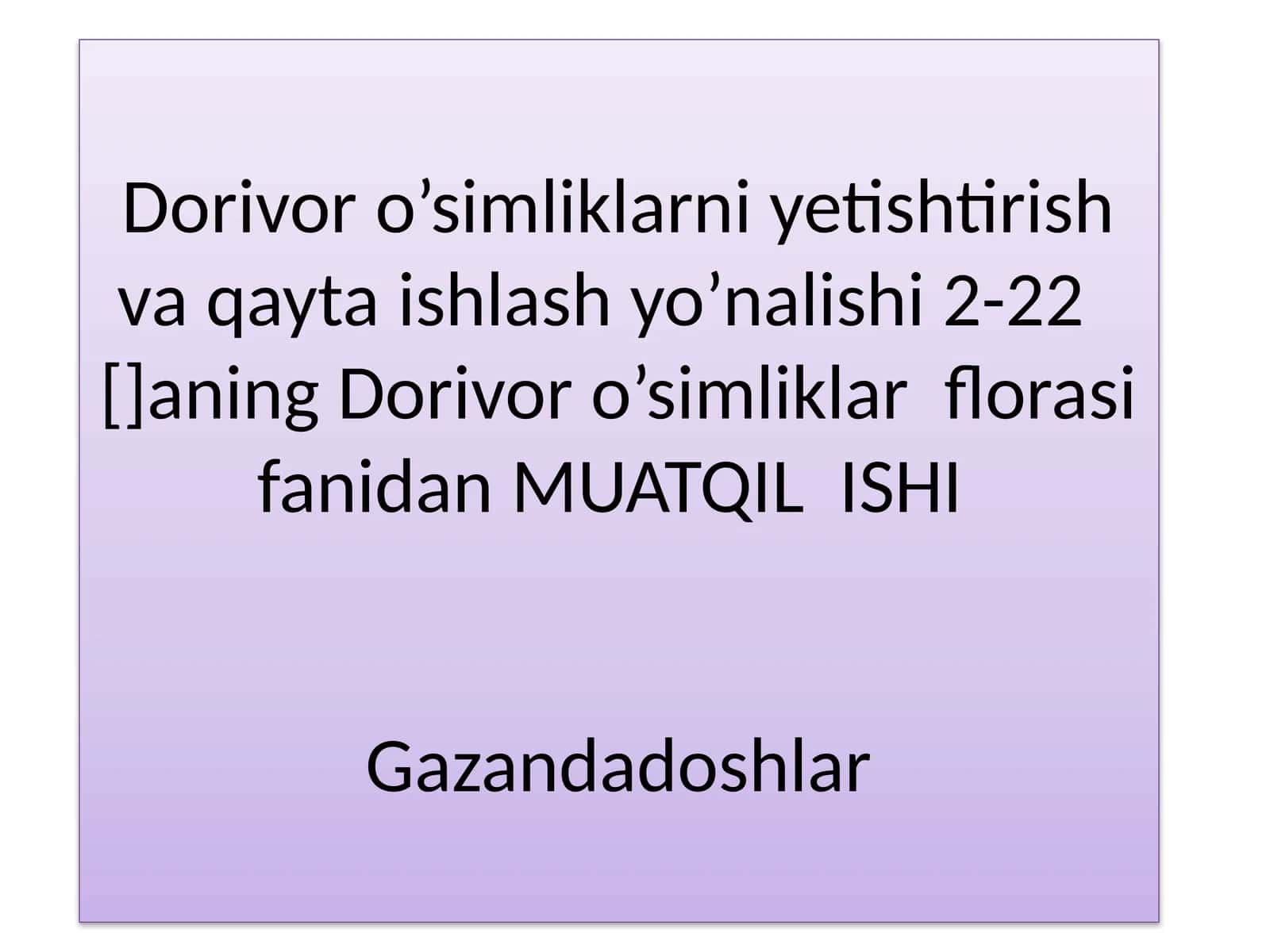 Gazandadoshlar